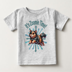It's Zoomie Time Tortoise Shell Cat Baby T-Shirt