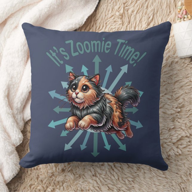 It's Zoomie Time Tortoise Shell Cat Cushion (Blanket)