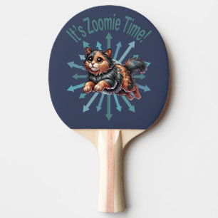 It's Zoomie Time Tortoise Shell Cat Ping Pong Paddle