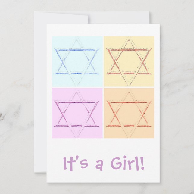 Its's A Girl! Announcement (Front)