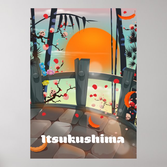 Itsukushima Japan travel poster (Front)