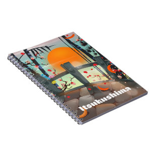 Itsukushima Japan travel poster Notebook