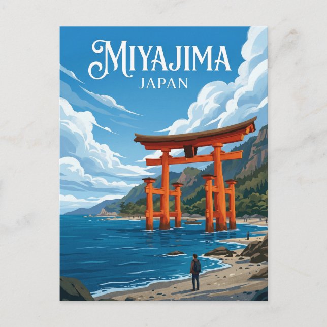 Itsukushima Shrine Japan Postcard (Front)