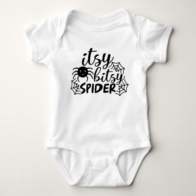 Itsy Bitsy Spider Halloween Baby Bodysuit (Front)