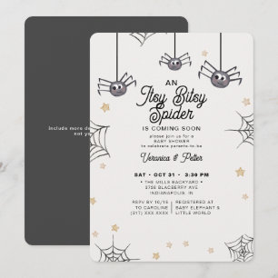 Itsy Bitsy Spider Neutral Halloween Baby Shower  Invitation