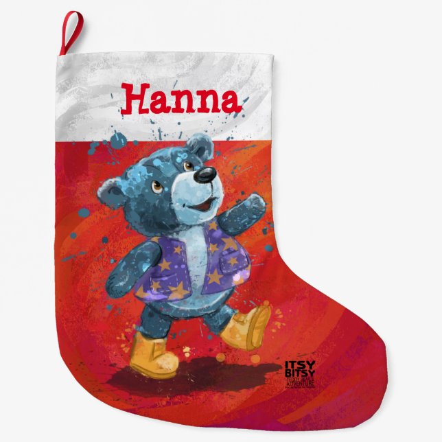 Itsy Bitsy Teddy Bear Willie Large Christmas Stocking (Front)