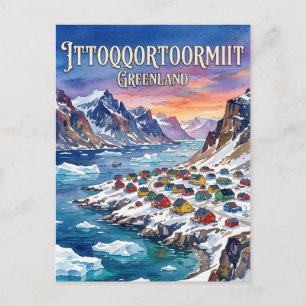 Ittoqqortoormiit Village Greenland Postcard