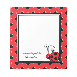 Itty Bitty Ladybug Notepad - Red