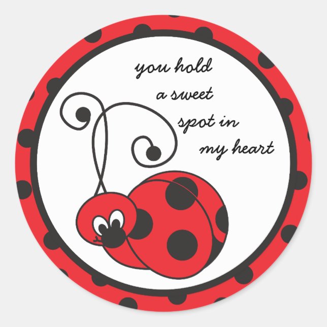 Itty Bitty Ladybug "Thank You" Sticker (Front)