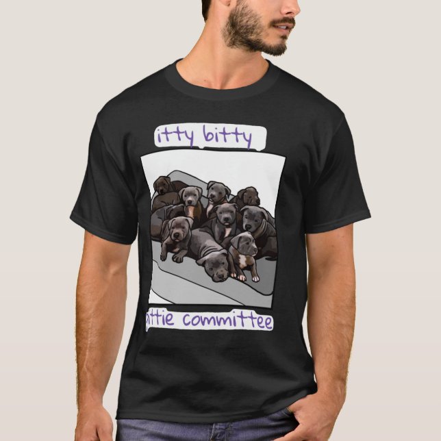 Itty Bitty Pittie Committee  T-Shirt (Front)