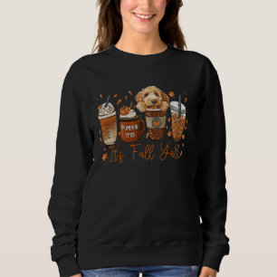 Itu2019s Fall Yu2019all Labradoodle Dog Coffee Pum Sweatshirt