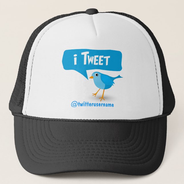 iTweet Twitter Cute Blue Bird Hat (Front)