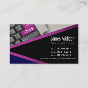 iType - Word Processing Expert Freelancer Business Card