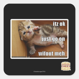 Itz ok, just go on wifout meh square sticker