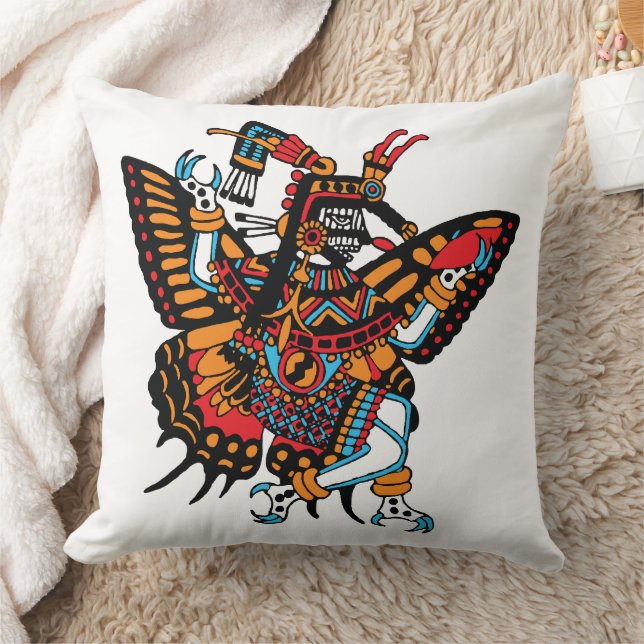 Itzpapalotl - Obsidian Butterfly Goddess Of Stars Cushion (Blanket)