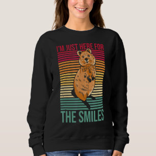 Iu2019m Just Here For The Smiles Quote For A Quokk Sweatshirt