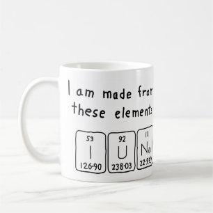 Iuna periodic table name mug
