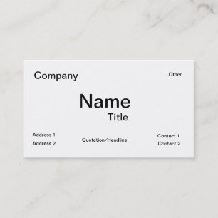 IUPAC Periodic Table of the Elements Business Card