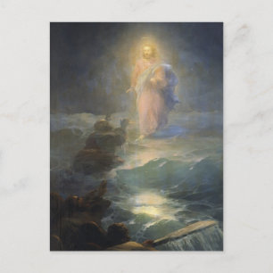 Ivan Aivazovsky- Jesus walks on water Postcard