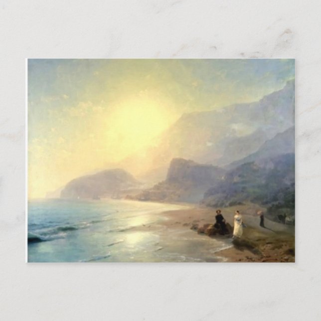 Ivan Aivazovsky- Pushkin and Countess Raevskaya Postcard (Front)