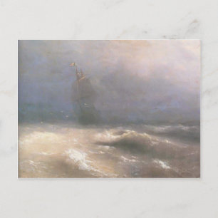 Ivan Aivazovsky- Tempest by coast of Nice Postcard