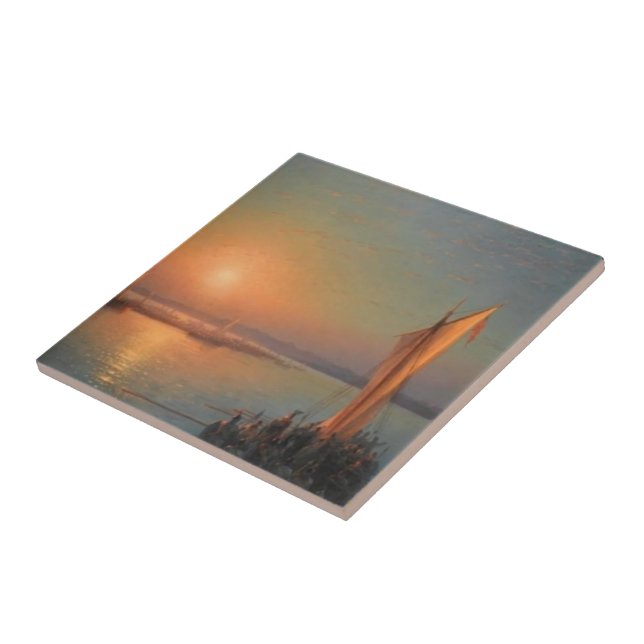 Ivan Aivazovsky- The Varangians on the Dnieper Tile (Side)