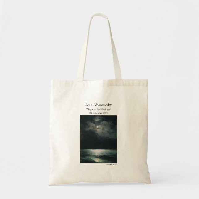 Ivan Aivazovsky's "Night on the Black Sea" Tote Bag (Front)