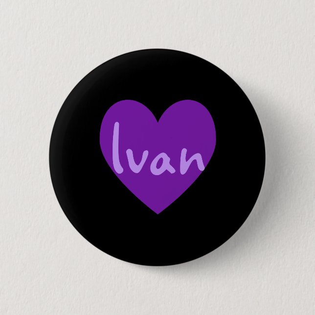 Ivan in Purple 6 Cm Round Badge (Front)
