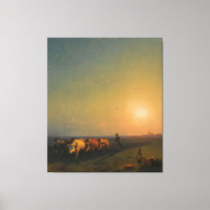 Ivan Konstantinovich Aivazovsky - Ploughing the Canvas Print