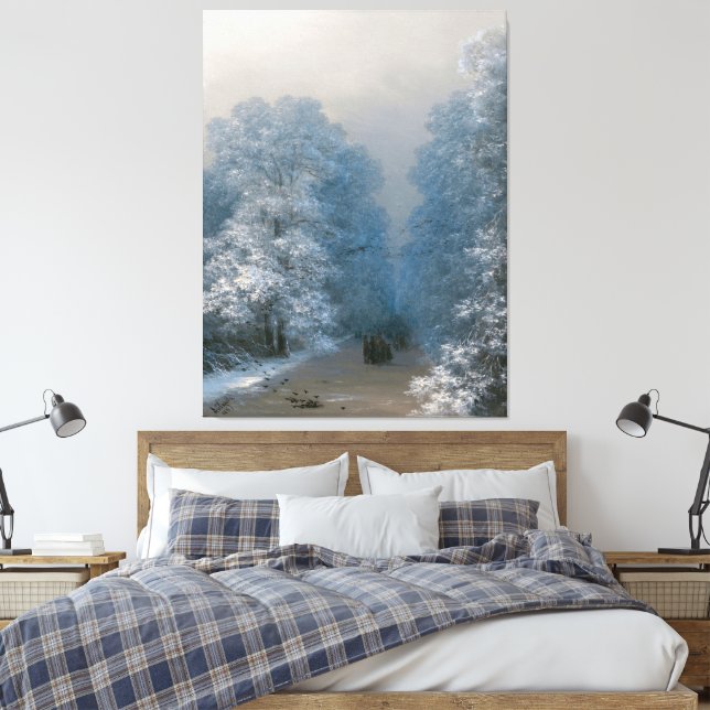 Ivan Konstantinovich Aivazovsky - Winter Landscape Canvas Print (Insitu(Bedroom))