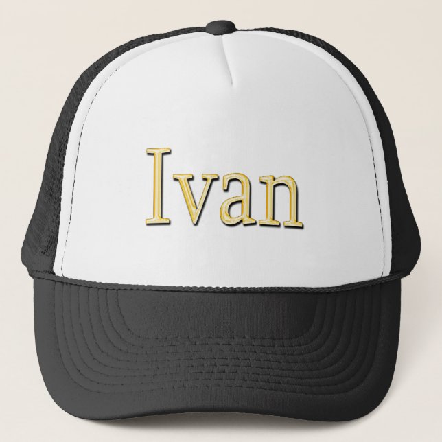 IVAN Name-Branded Personalised Fashion Cap (Front)