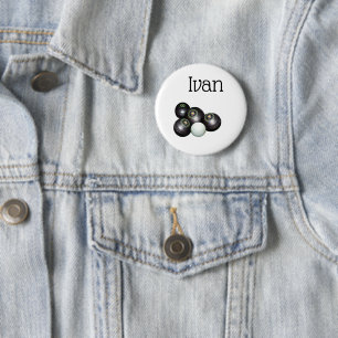 Ivan Name With Lawn Bowls Design, Badge