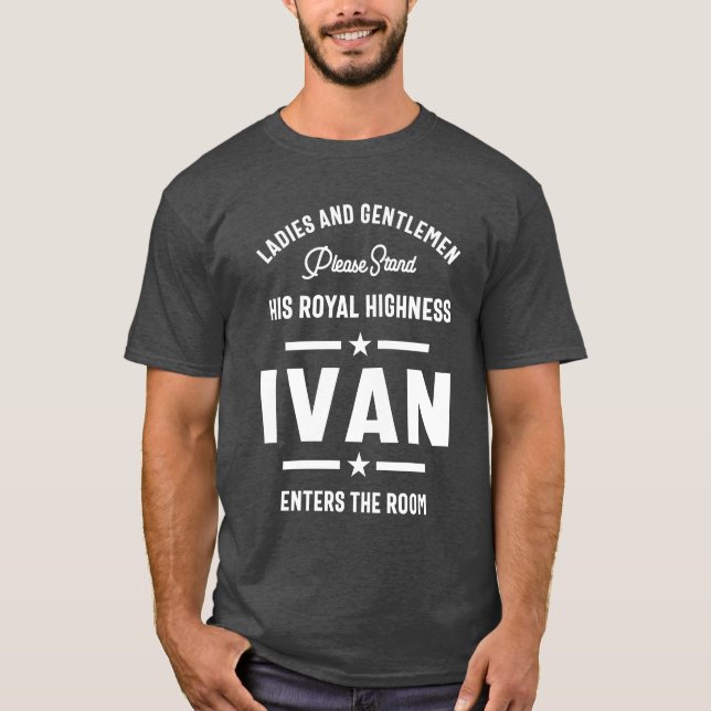 Ivan Personalised Name Birthday Gift T-Shirt (Front)