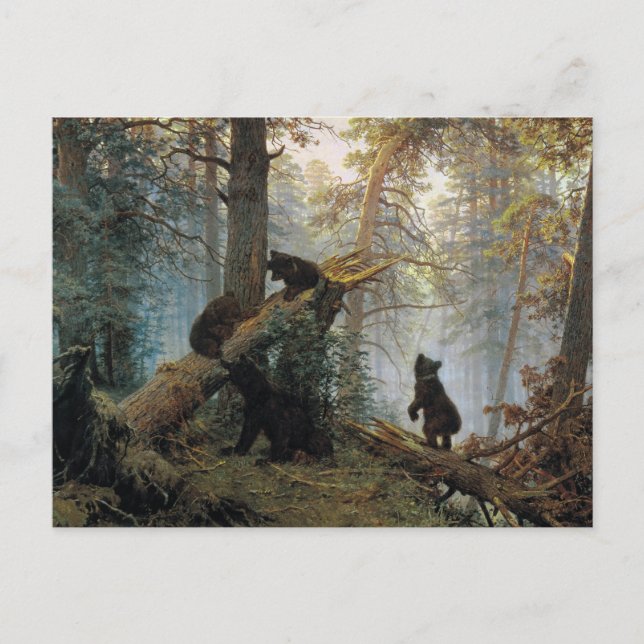 Ivan Shishkin Morning In A Pine Forest Postcard (Front)