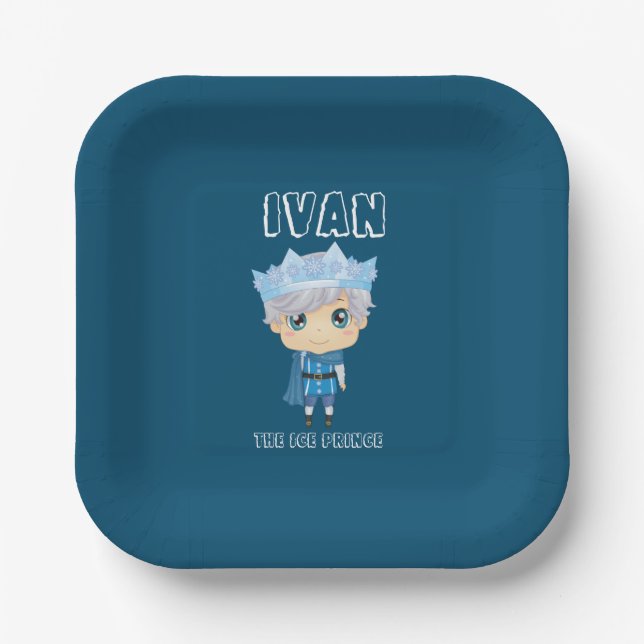 Ivan the ice prince paper plates (Front)