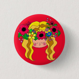 Ivana Kupala Ukrainian Folk Art 3 Cm Round Badge