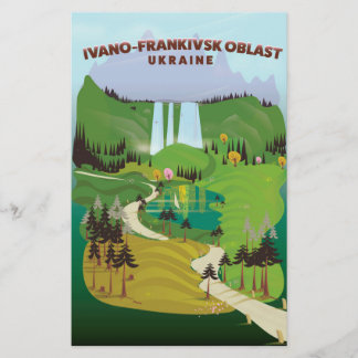 Ivano-Frankivsk Oblast Ukraine travel poster Stationery