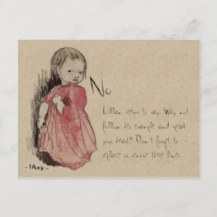 Ivar Arosenius Lillan Says No CC0238 Postcard