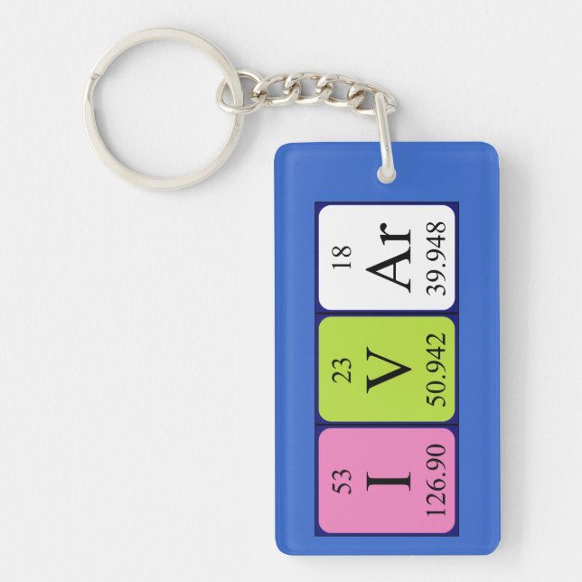 Ivar periodic table name keyring (Front)