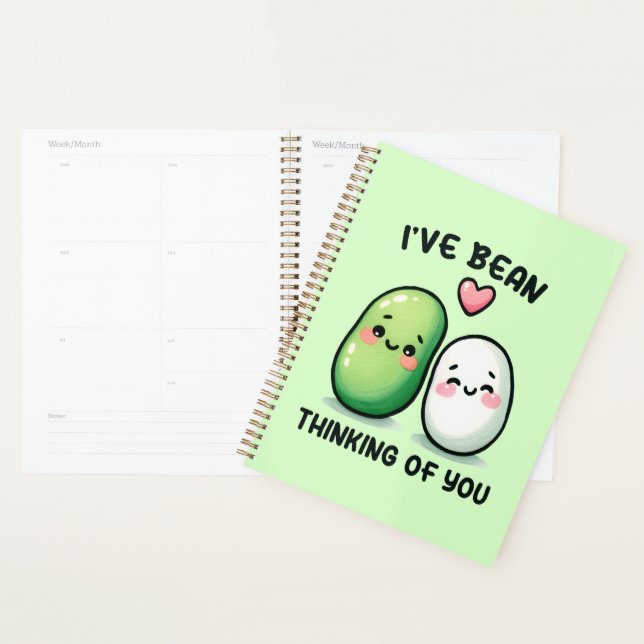 I've Bean Thinking of You Cute Kawaii Planner (Display)