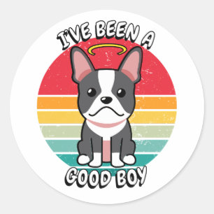 Ive been a good boy - french bulldog classic round sticker