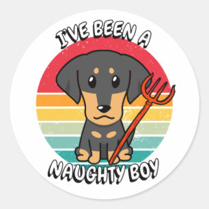Ive been a naughty boy - dachshund dog classic round sticker