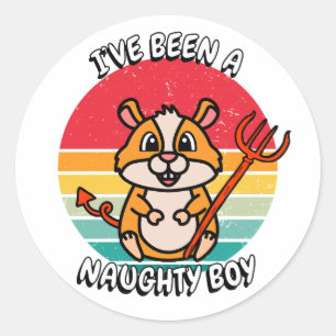 Ive been a naughty boy - hamster classic round sticker