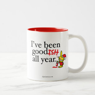 I've Been Goodish All Year Two-Tone Coffee Mug