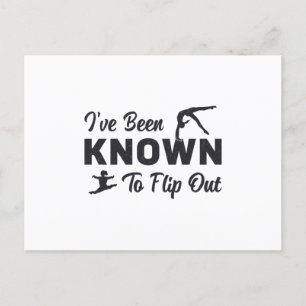 I've Been Known To Flip Out Gymnast Gymnastics Postcard