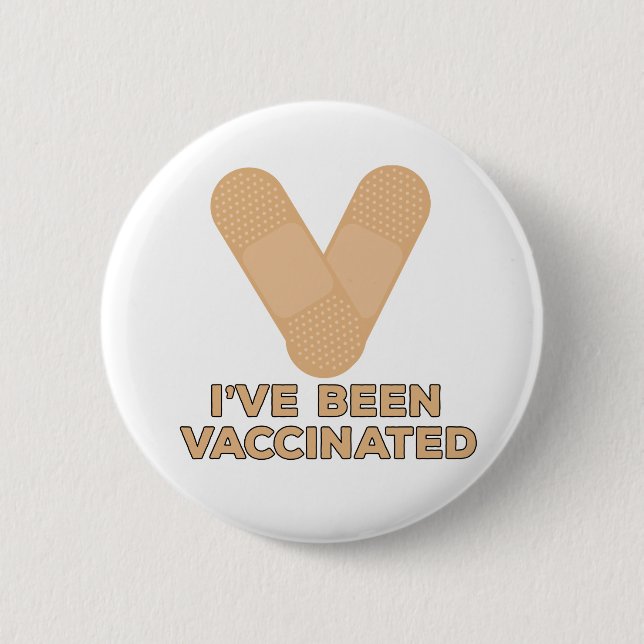 I've Been Vaccinated 6 Cm Round Badge (Front)