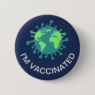 I've Been Vaccinated Covid Vaccine 6 Cm Round Badge