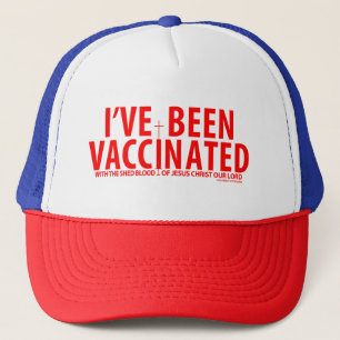 I'VE BEEN VACCINATED (JESUS) T-Shirt Travel Mug Trucker Hat