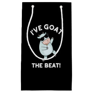 I've Goat The Beat Funny Animal Pun Dark BG Small Gift Bag