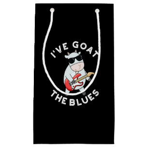 I've Goat The Blues Funny Animal Pun Dark BG Small Gift Bag